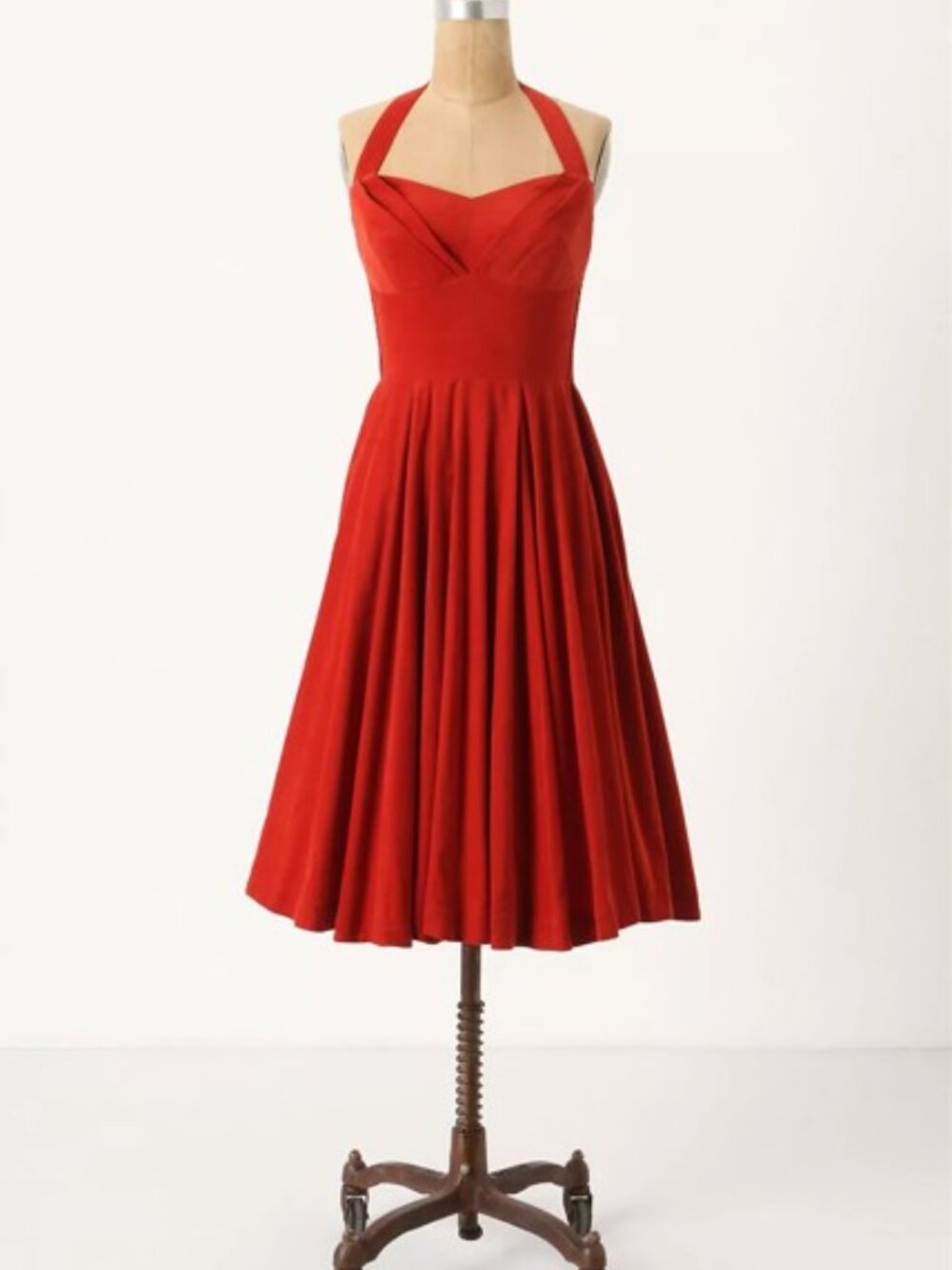 Red Corduroy Anthropologie Dress